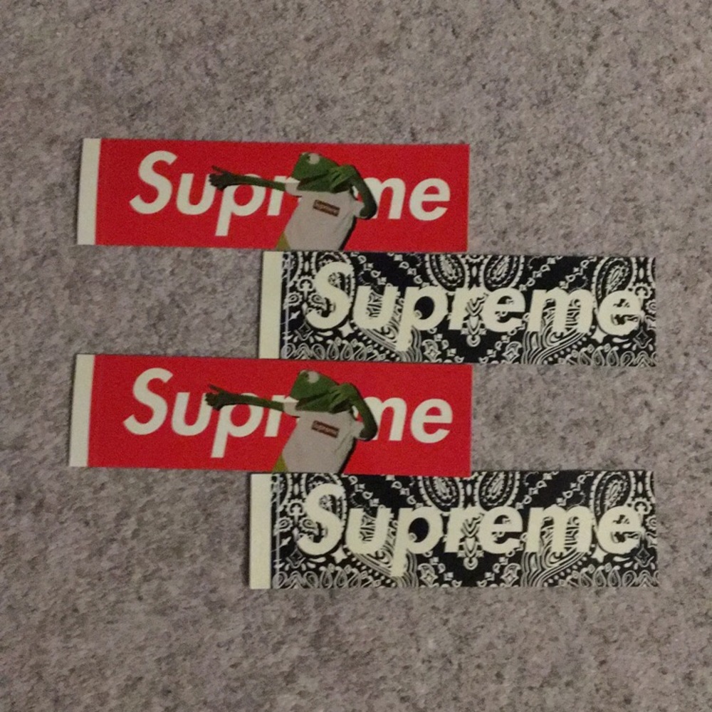 Supreme Kermit & Paisley Stickers